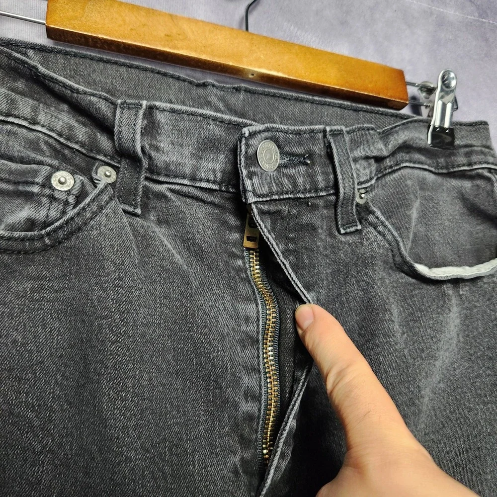 Levis 510 Skinny Fit Jeans Mens 32 to 34x30 Faded Black Denim‎ Pants